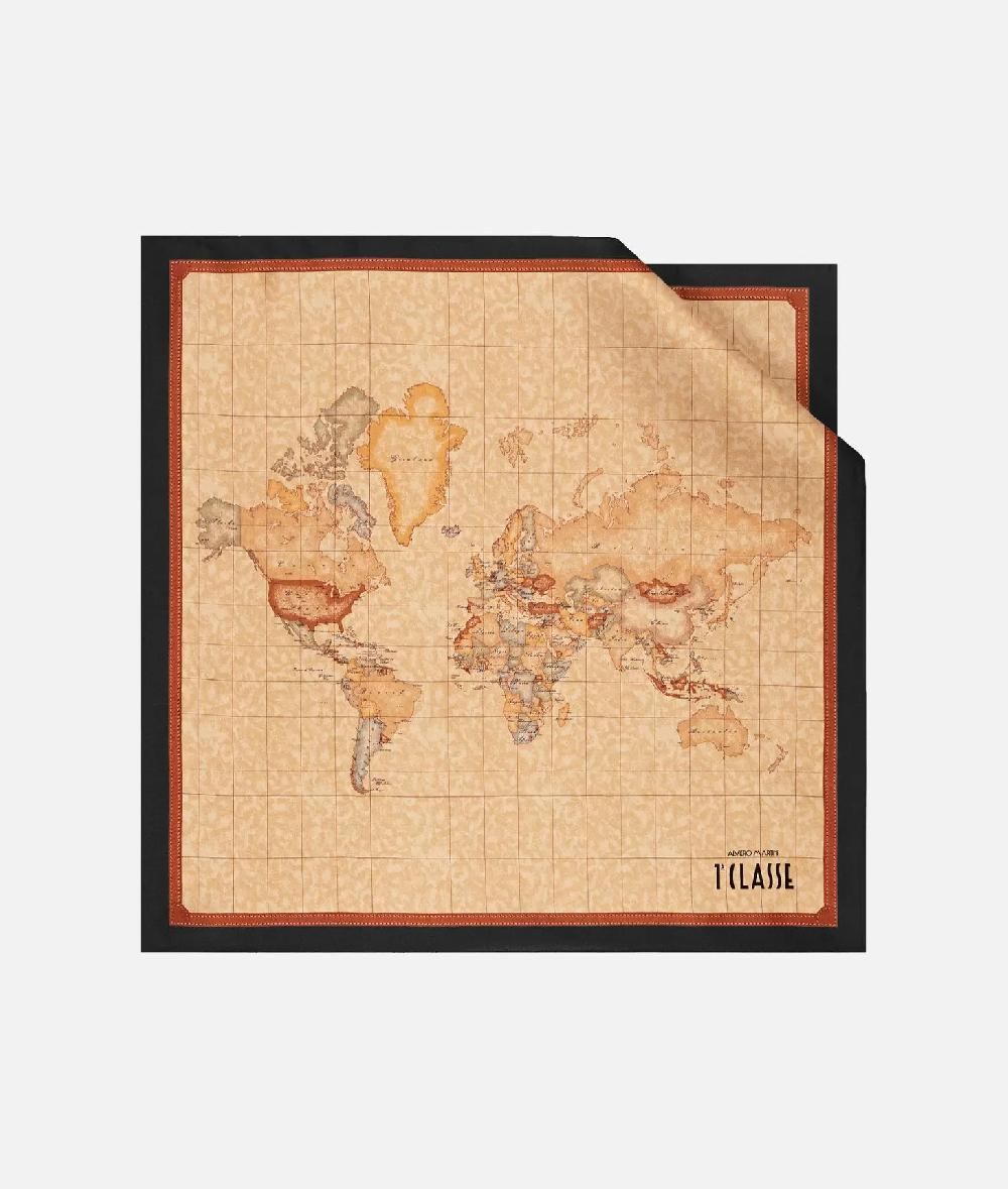 Alviero martini 1a classe Foulard Geo Classic 50x50 Nero Smaltimento dello stoccaggio
