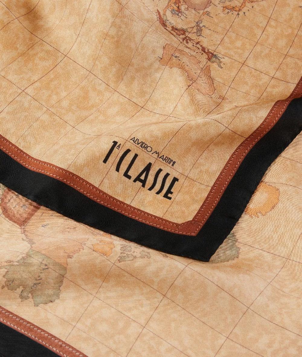 Alviero martini 1a classe Foulard Geo Classic 50x50 Nero Smaltimento dello stoccaggio
