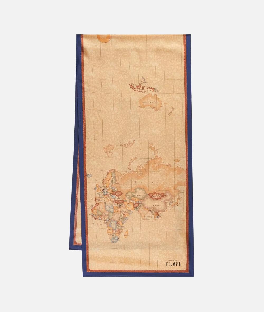 Alviero martini 1a classe Sciarpa Geo Classic 45x180 Blu Navy Offerte esclusive
