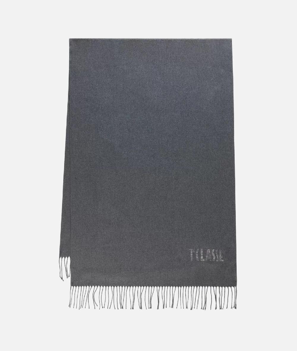 Alviero martini 1a classe Stola con logo in strass 72x175 Grigio Medio Ritorno libero