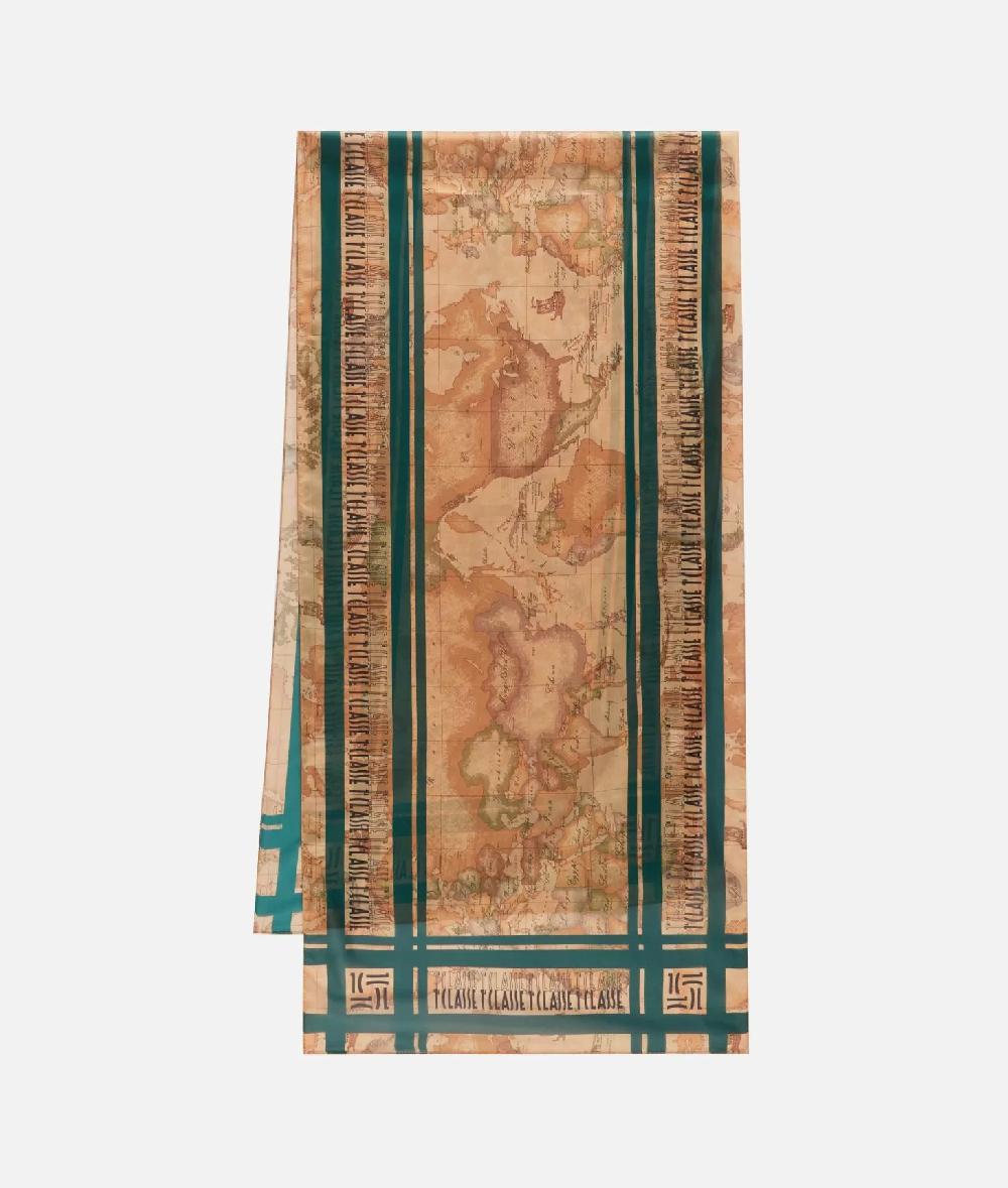 Alviero martini 1a classe Sciarpa con loghi in cornice 48x180 Giada Ultimi tre giorni