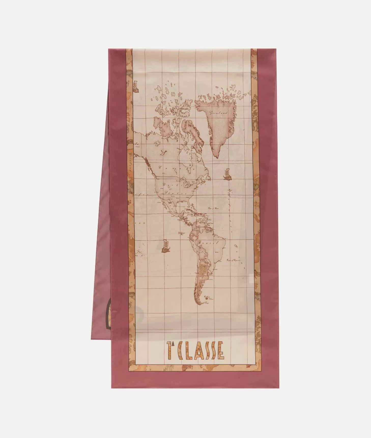 Alviero martini 1a classe Sciarpa Geo Cuori 48x180 Rosa Fard Super sconto