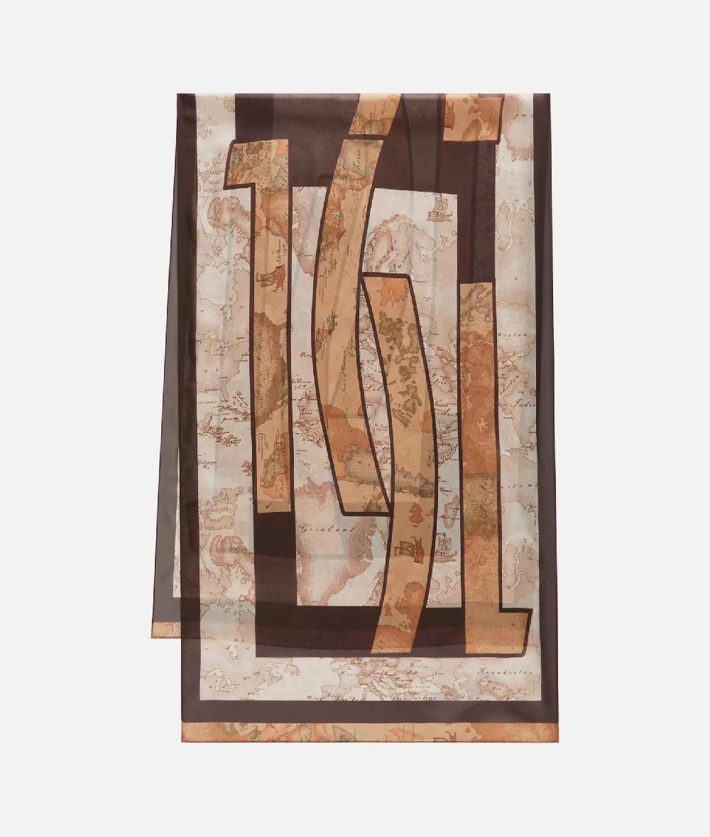 Alviero martini 1a classe Sciarpa con gioiello 1C Mirror 48x150 Taupe Chiaro Officina