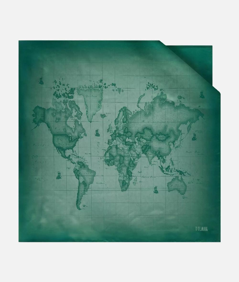 Alviero martini 1a classe Foulard Geo Sfumato 90x90 Giada In vendita