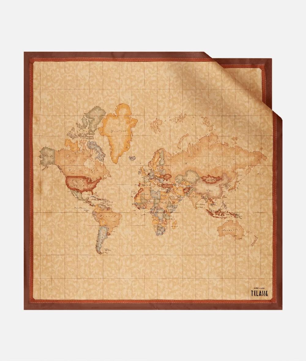 Alviero martini 1a classe Foulard Geo Classic 90x90 Castagna
