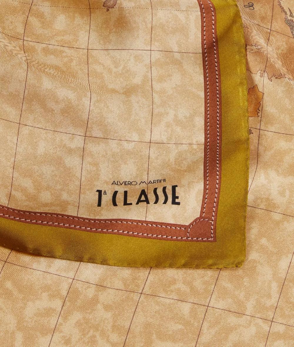 Alviero martini 1a classe Foulard Geo Classic 90x90 Olio Italy