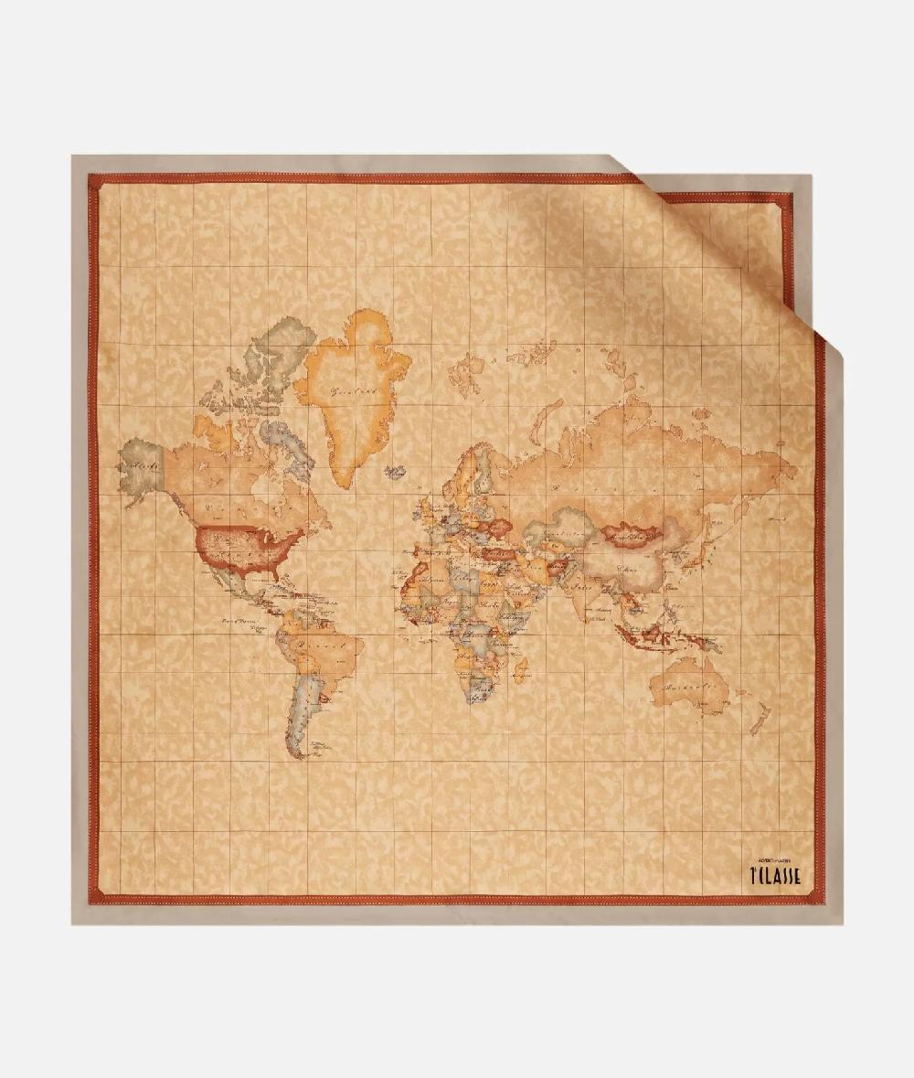 Alviero martini 1a classe Foulard Geo Classic 90x90 Taupe Chiaro Qualità