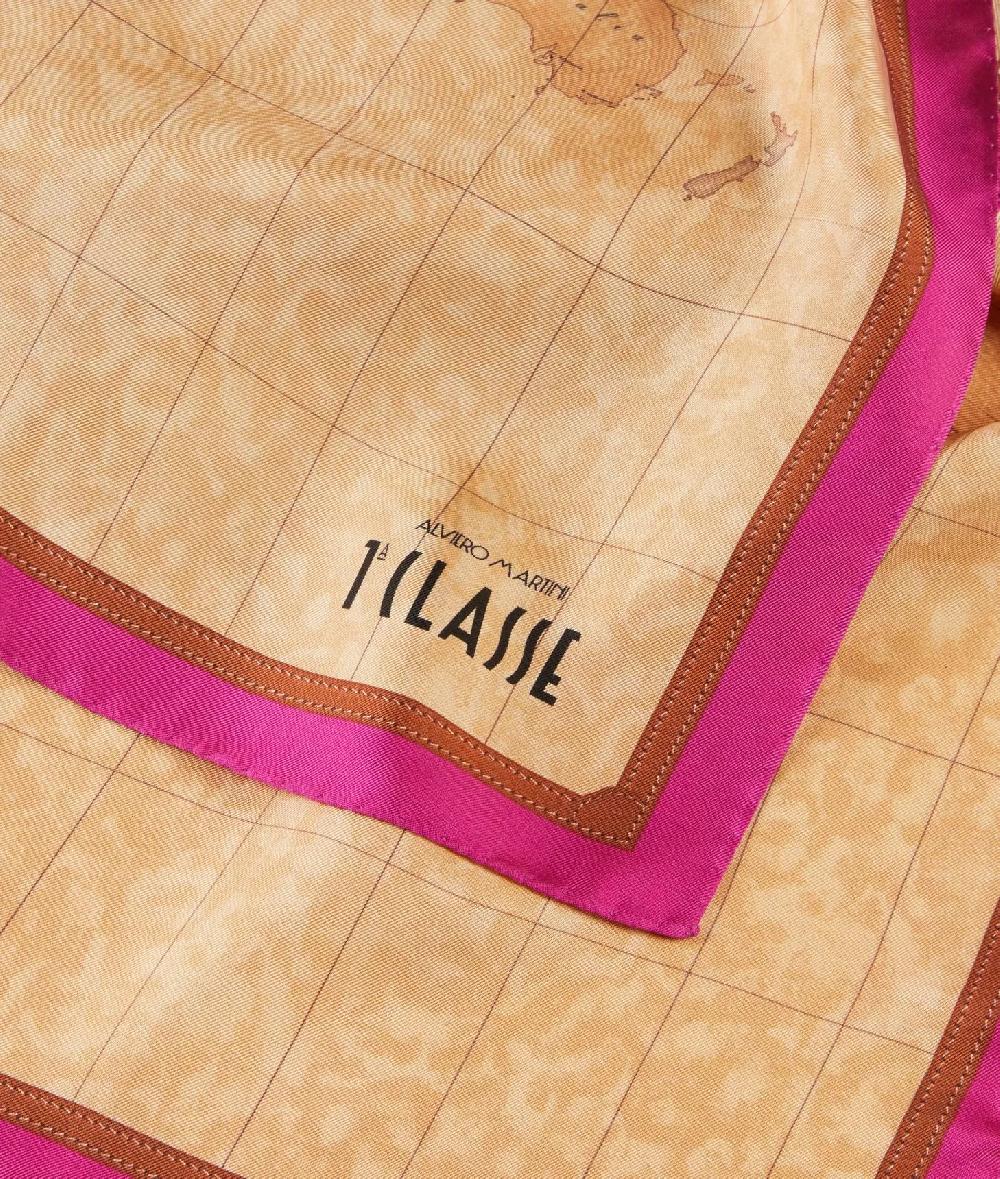 Alviero martini 1a classe Foulard Geo Classic 70x70 Ciclamino Qualità Garantita