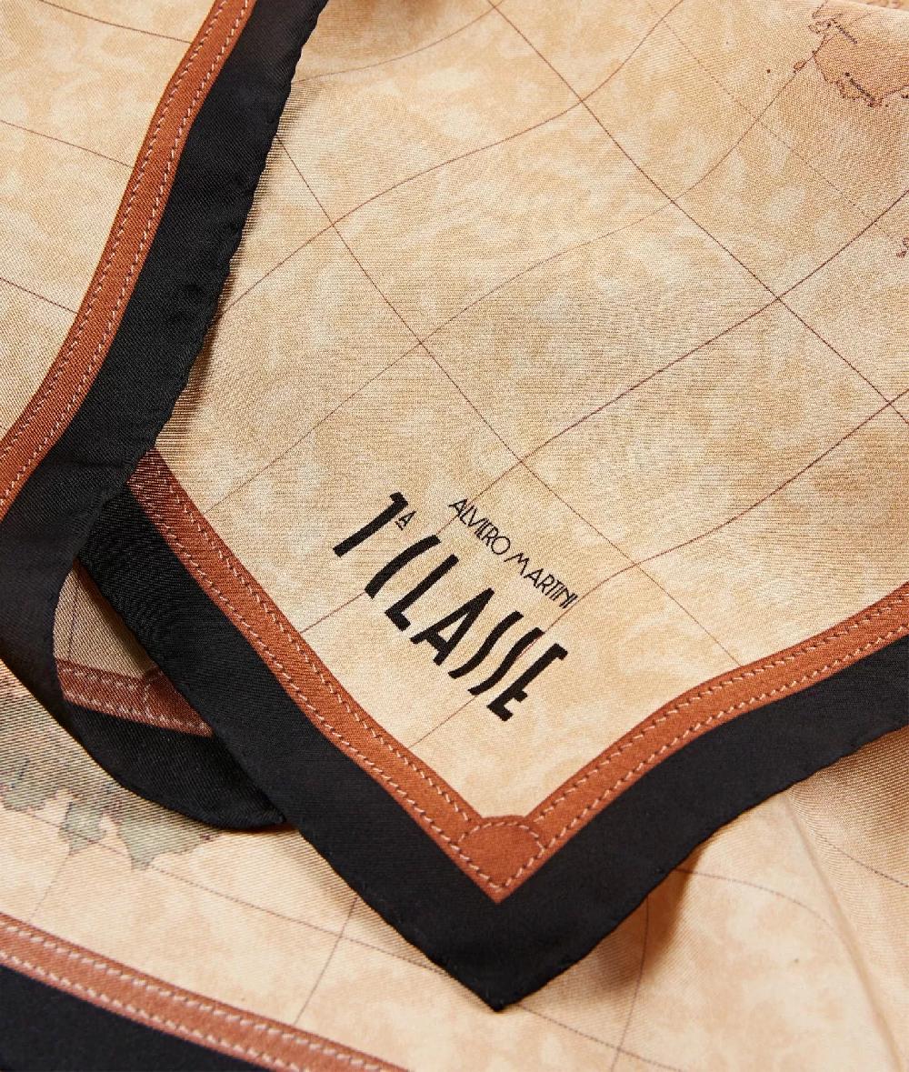 Alviero martini 1a classe Foulard Geo Classic 70x70 Nero Consegna Veloce