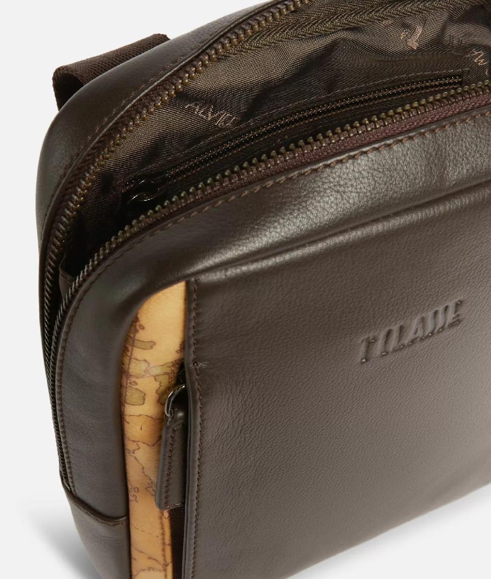 Alviero martini 1a classe Geo Classic tracolla in pelle Marrone Shopping Online