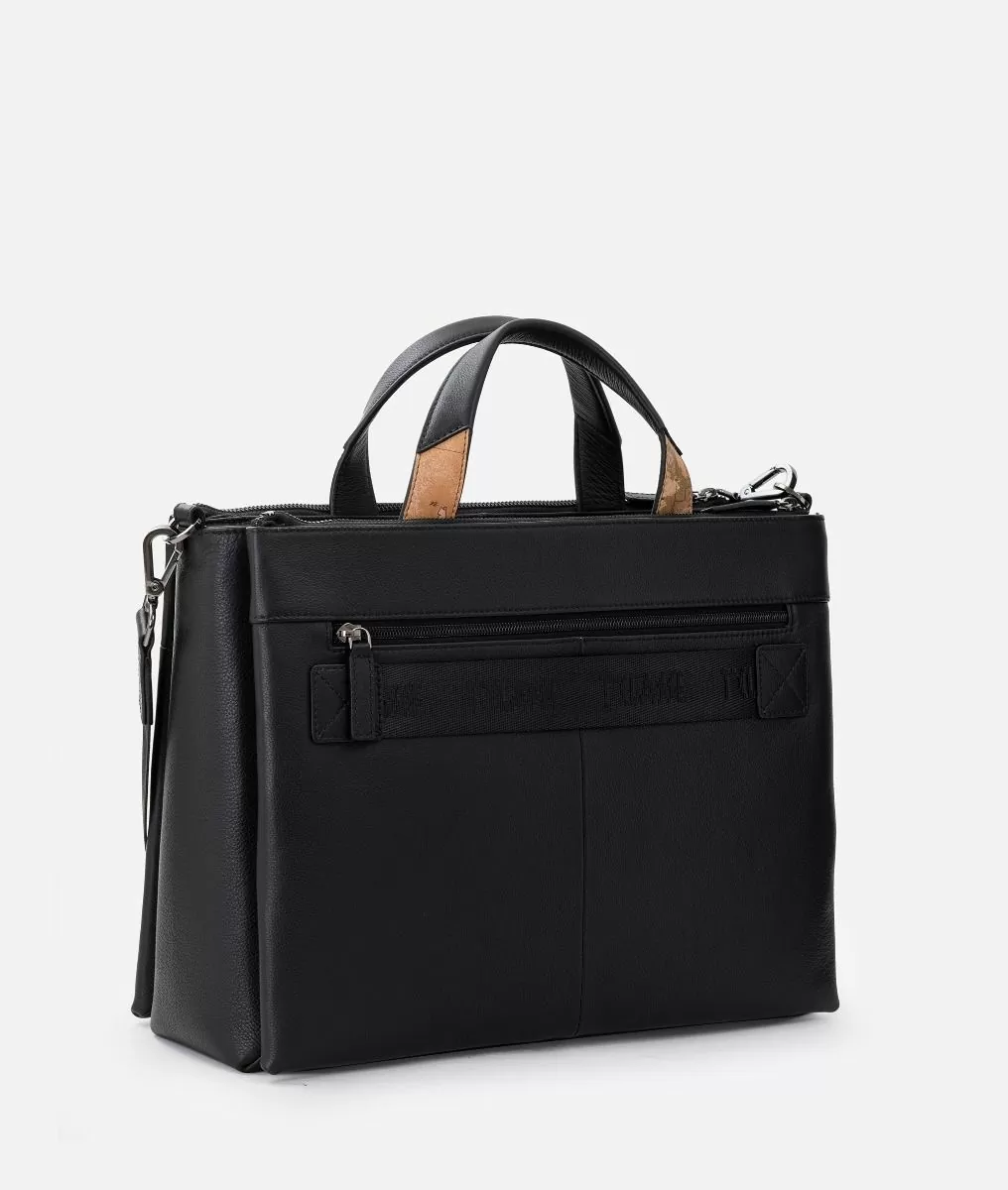 Alviero martini 1a classe Cartella da lavoro in pelle Nera Outlet