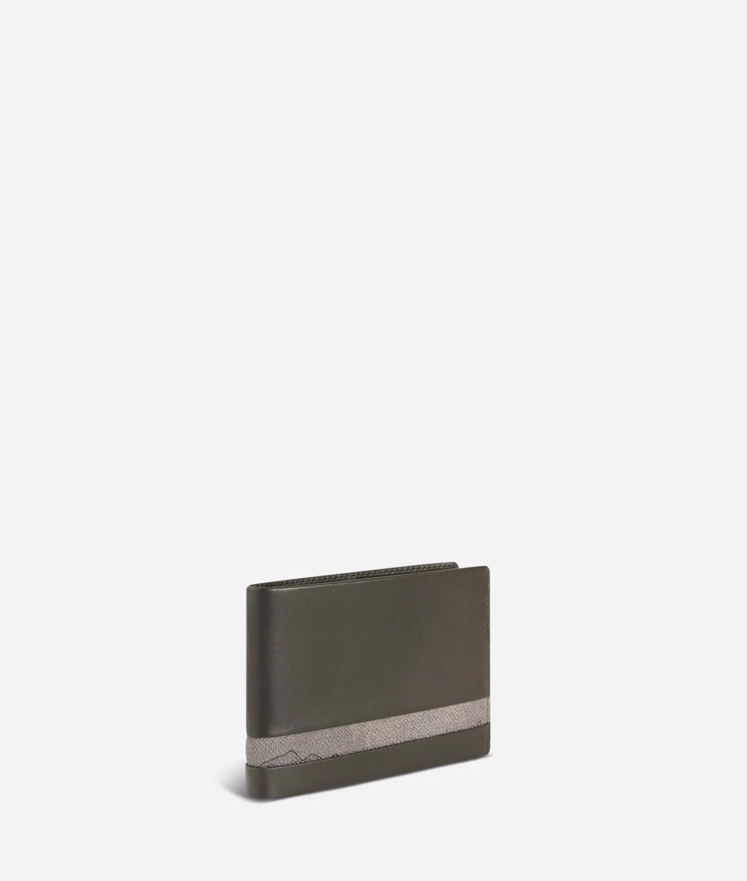 Alviero martini 1a classe Portafoglio piccolo in pelle rifinito in tessuto Geo Dark Shopping online