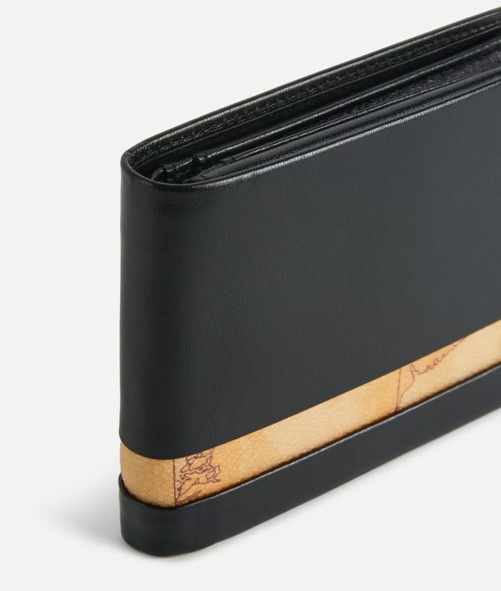 Alviero martini 1a classe Geo Classic portafoglio medio in pelle da uomo nero Black Friday