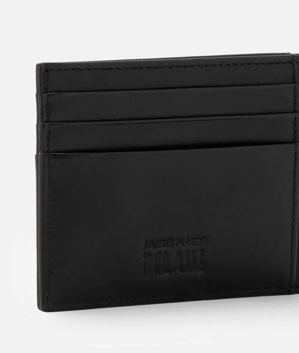 Alviero martini 1a classe Portatessere in pelle liscia Nero Offerta natalizia