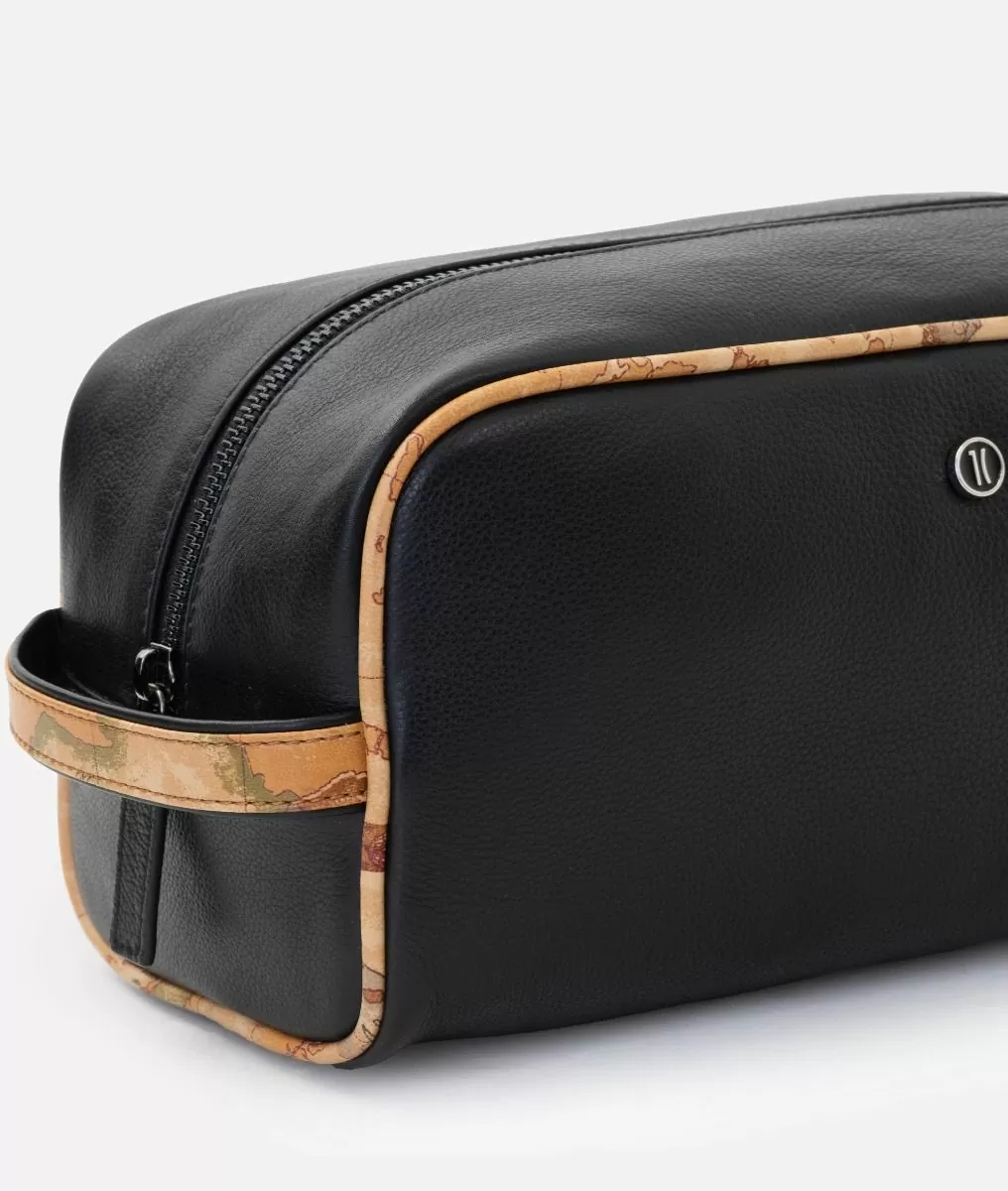 Alviero martini 1a classe Pouche in pelle con dettagli in stampa Geo Classic Nero Latest stili